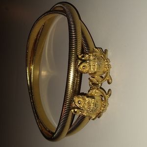 Mimi di Niscemi vintage gold metal stretch belt size sm-med